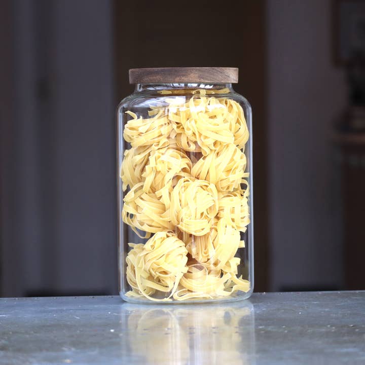 Mrs Green's Eco Store Ltd - Wholesale Jar - Glass Kitchen Pantry & Storage Jars with Acacia Lids