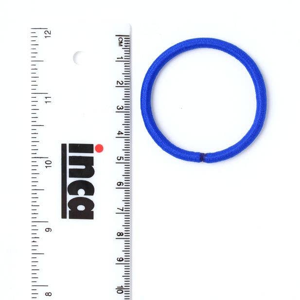 Inca UK – wholesale Hair tie – Elastics - Blue Mix - Card of 12 - 4mm Thick3
