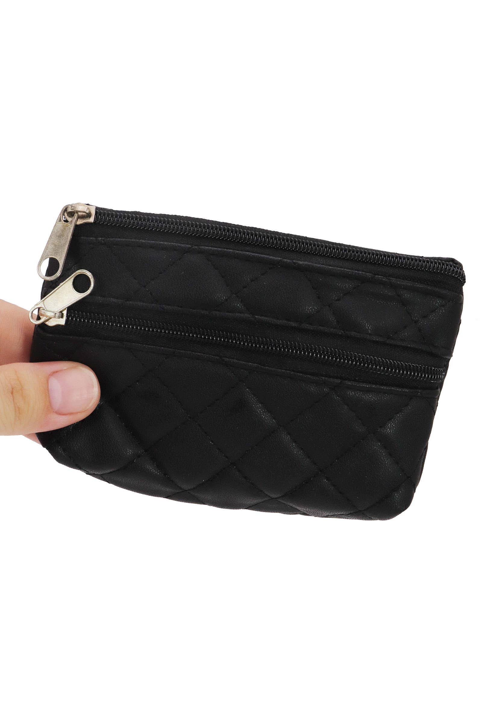 ASSORTI Porte-monnaie matelassé à double fermeture éclair en vente sur Faire1