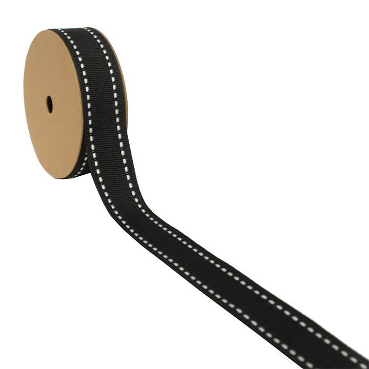 LA Ribbons Wholesale - Wholesale Ribbon - Gift Wrapping - Saddle Stitch Grosgrain Ribbon - 25 Yard Spool