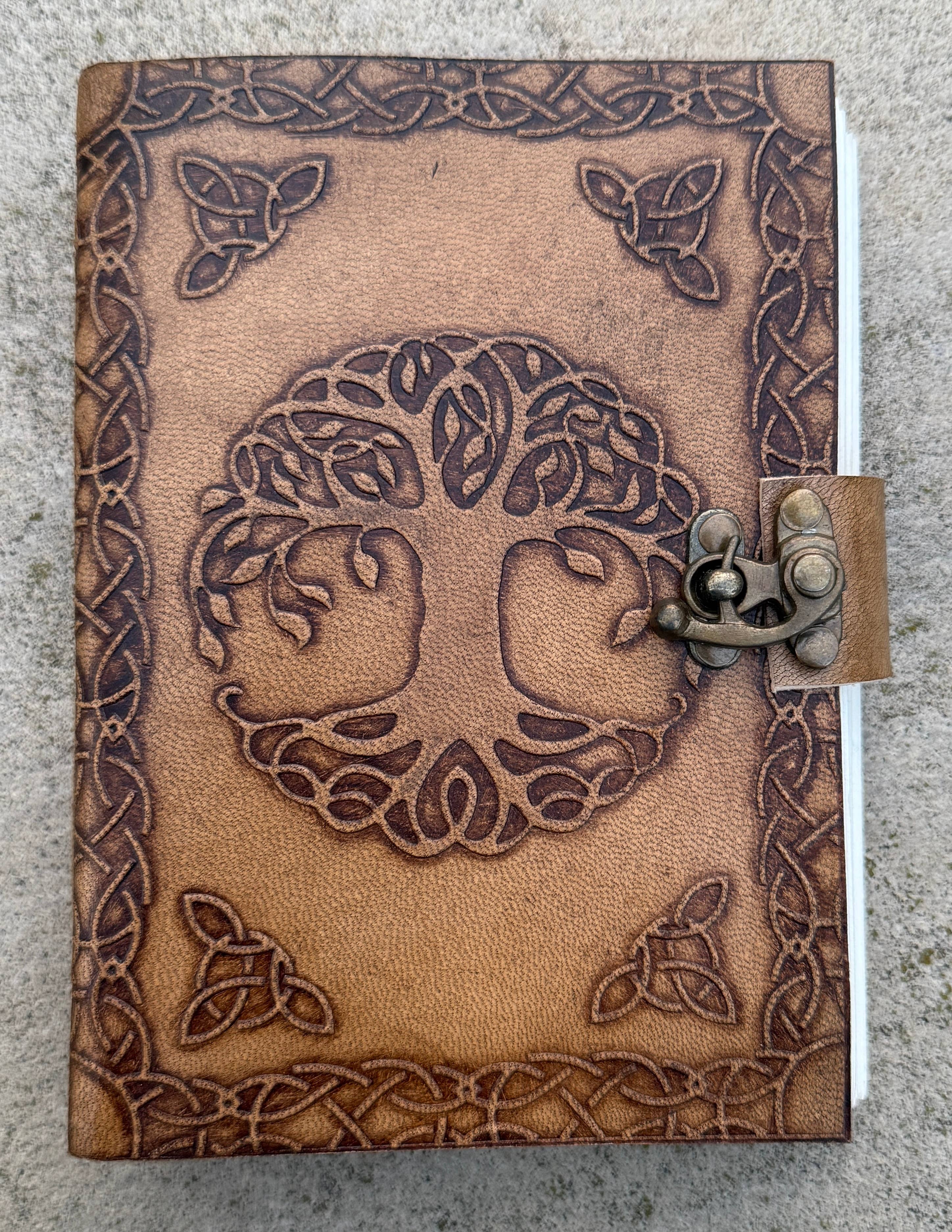 Lungta Imports – wholesale Journal/diary – Tree Of Life Vintage Leather Journal Embossed Cover Handmade17