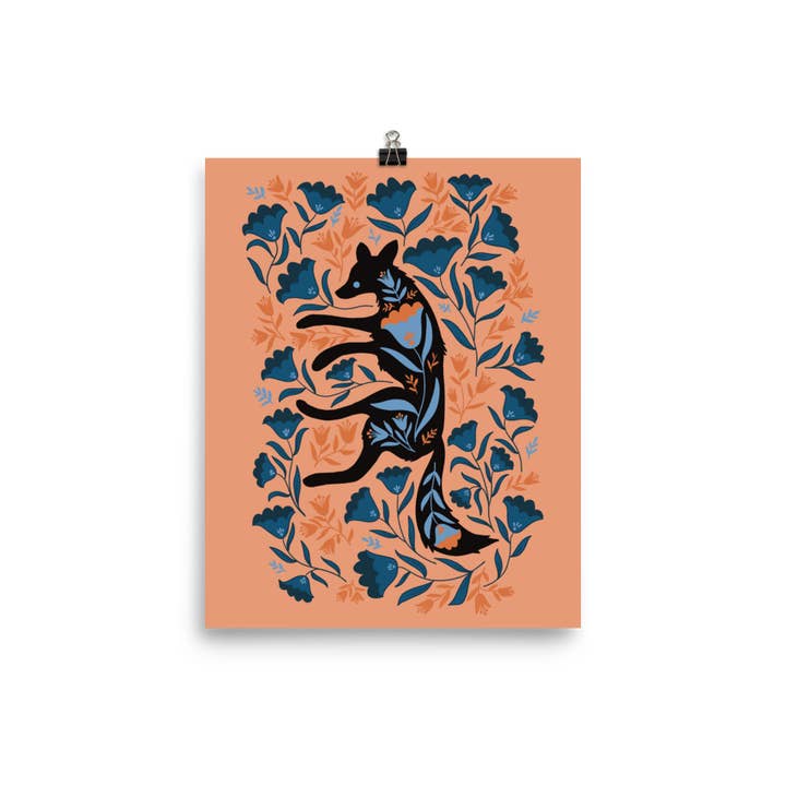 Desert Coyote Art Print / 5X7 Art / 8X10 Art for wholesale by Cactus & Cedar