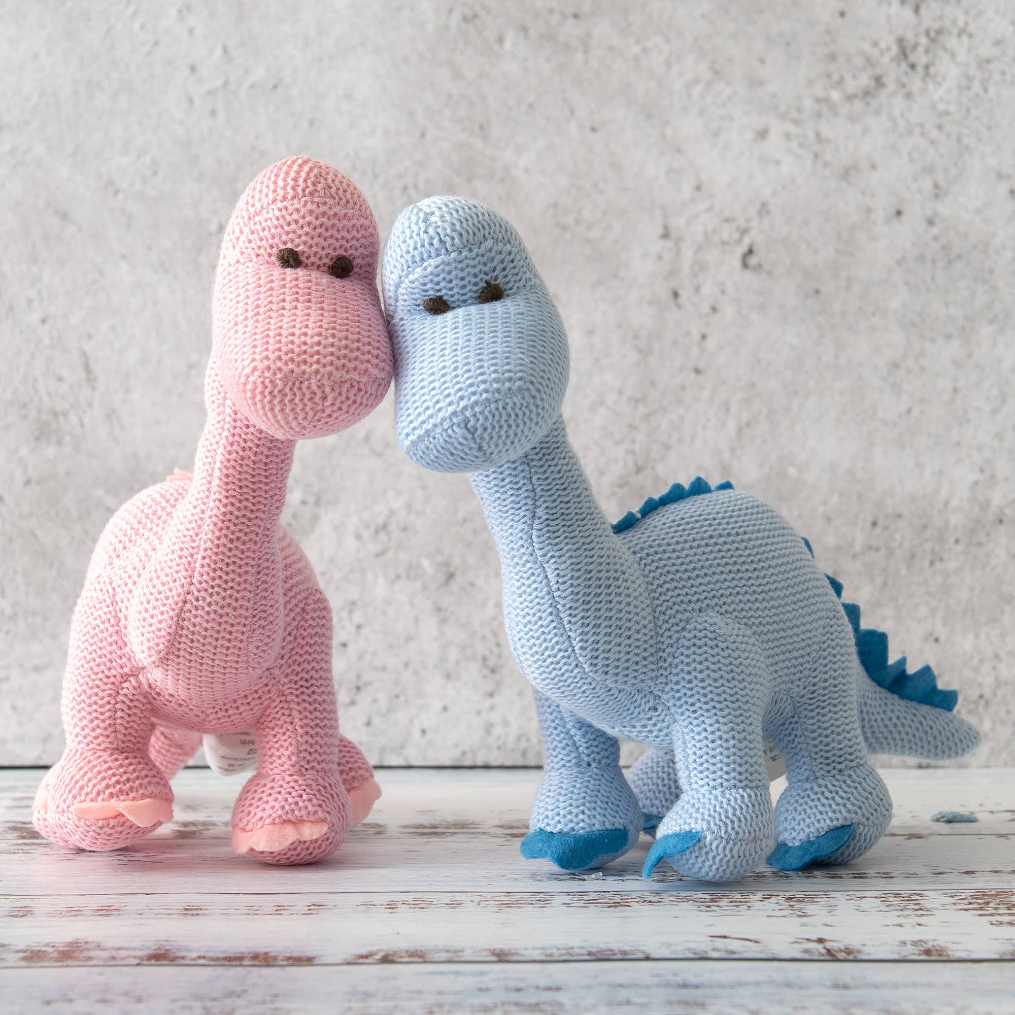 Best Years Ltd – wholesale Handheld rattle – Baby – Knitted Organic Cotton Pink Diplodocus Dinosaur Baby Rattle13