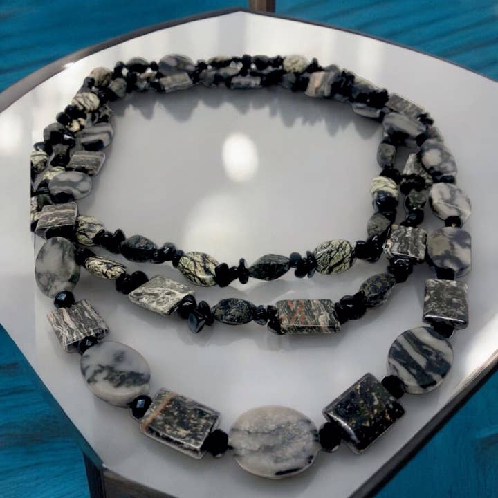 Skymning - Ametisthalsband med Agat och Bergkristall för wholesale av Exotic by Nature Jewelry