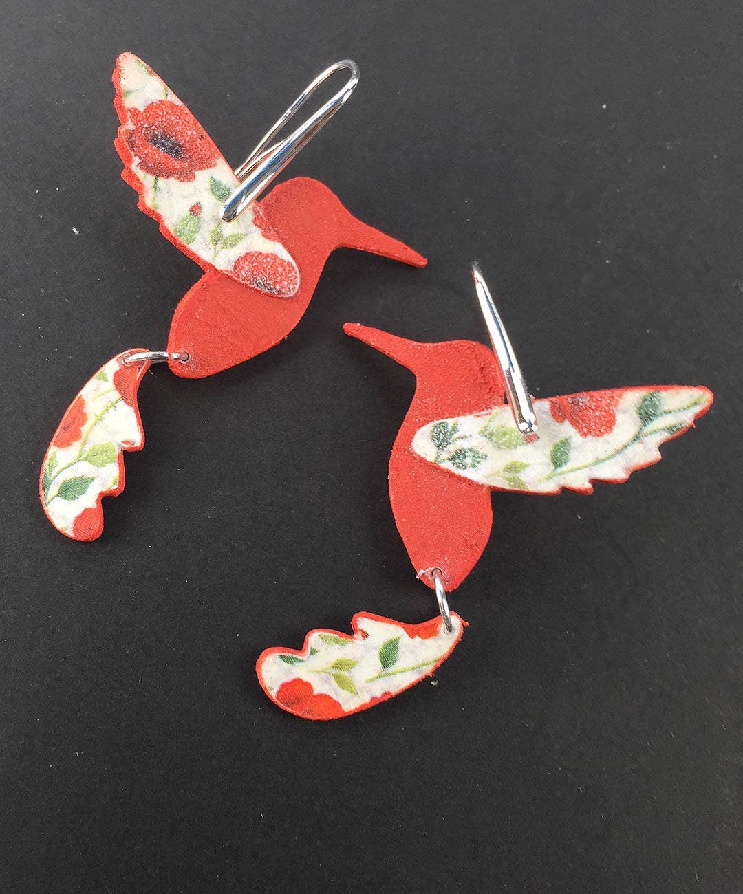 Pipapaper - Wholesale Dangle Earrings - red hummingbird earring1