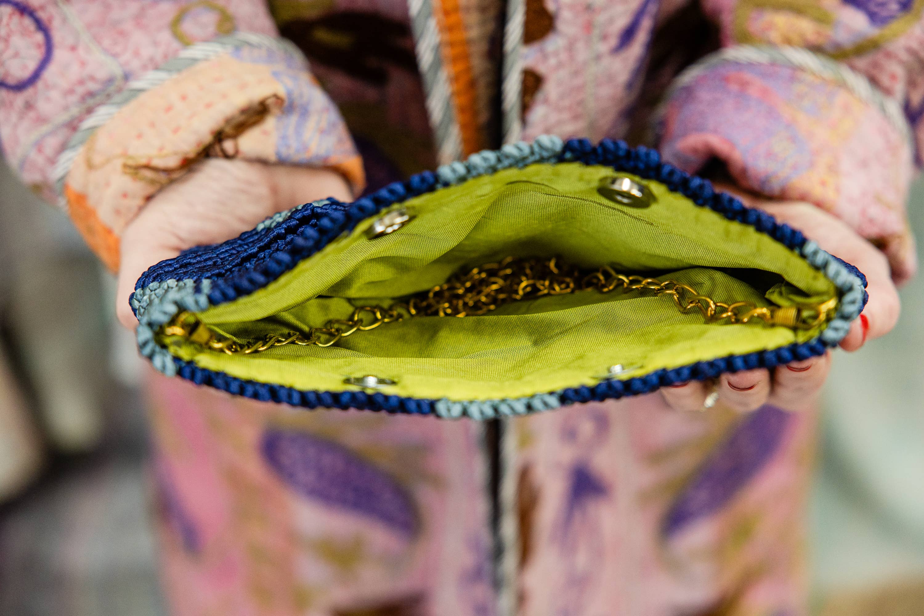 Rahab's Rope - Wholesale Clutch Bag - Women's - Handmade Macramé Clutch-Champagne and Caramel 4