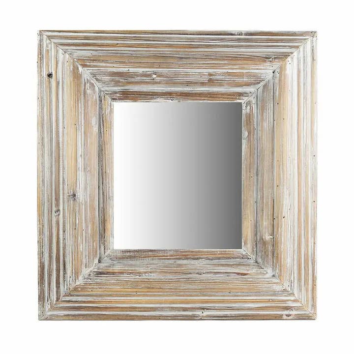 Vagabond Vintage - Wholesale Wall Mirror - Washed Grey Square Frame Mirror - Small1