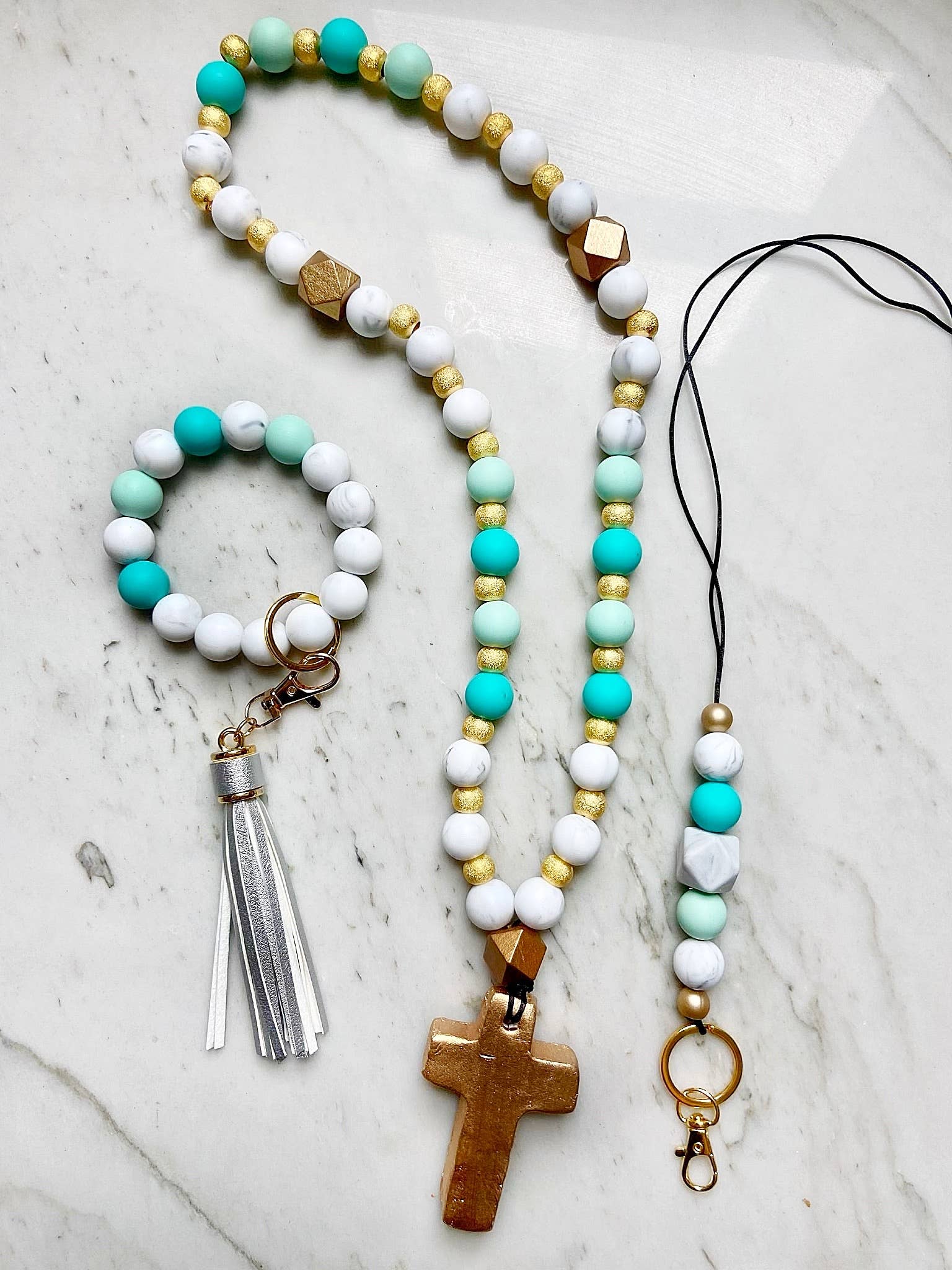 Lanyard Lovebirds – Großhandel Gebetskette für den Hals – Gebetsperlen — längere Version3