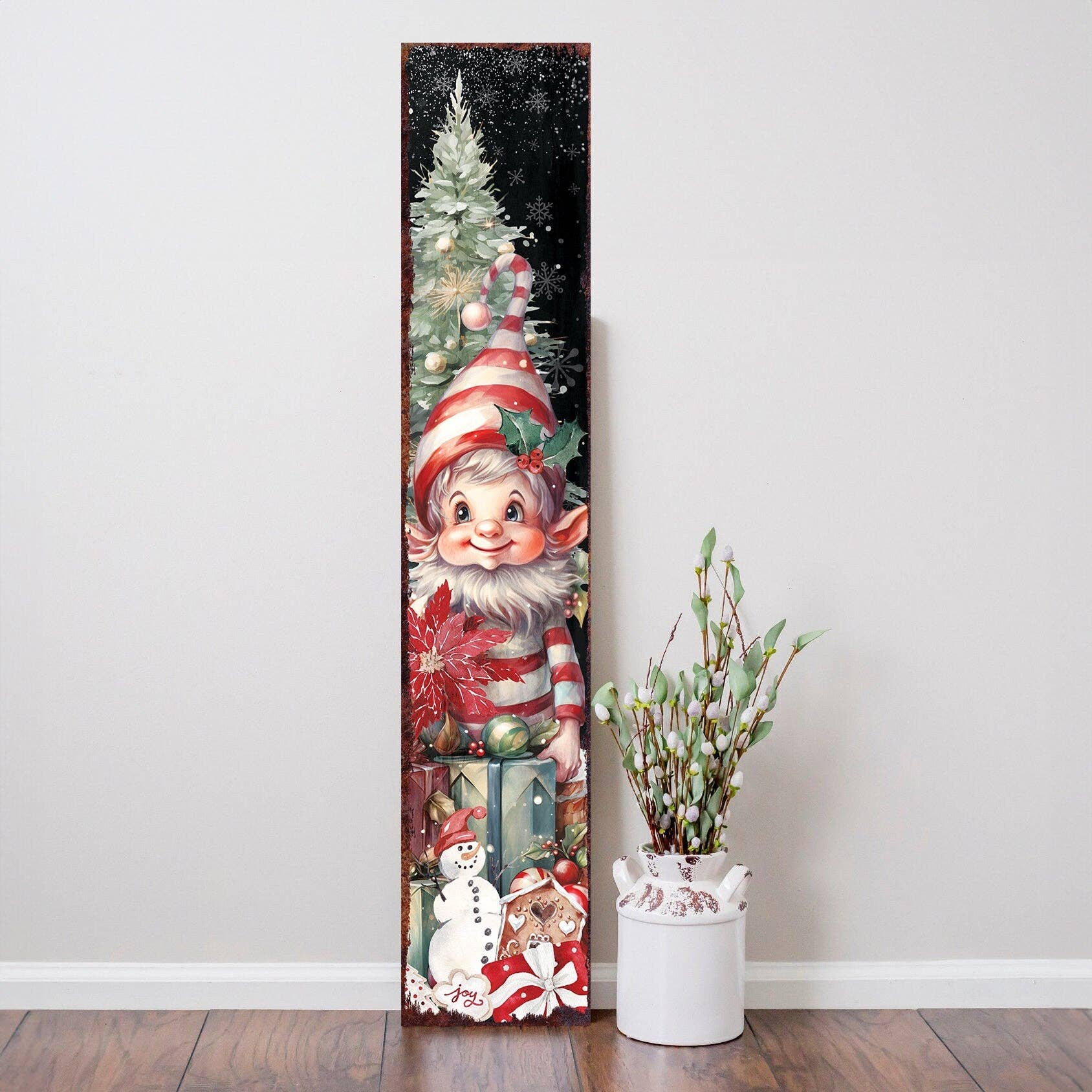 TX USA Corporation - Wholesale Christmas Decoration - Festive Elf Legs Vertical Porch Sign | Outdoor Indoor Christmas Welcome Decor2