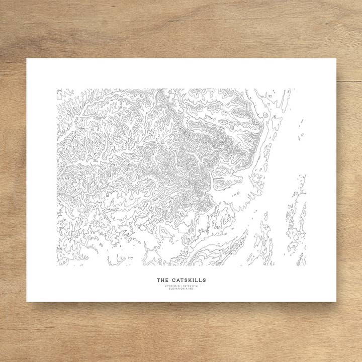 Topographia Design – wholesale Art print – Catskills Topographic Map Art Poster Print