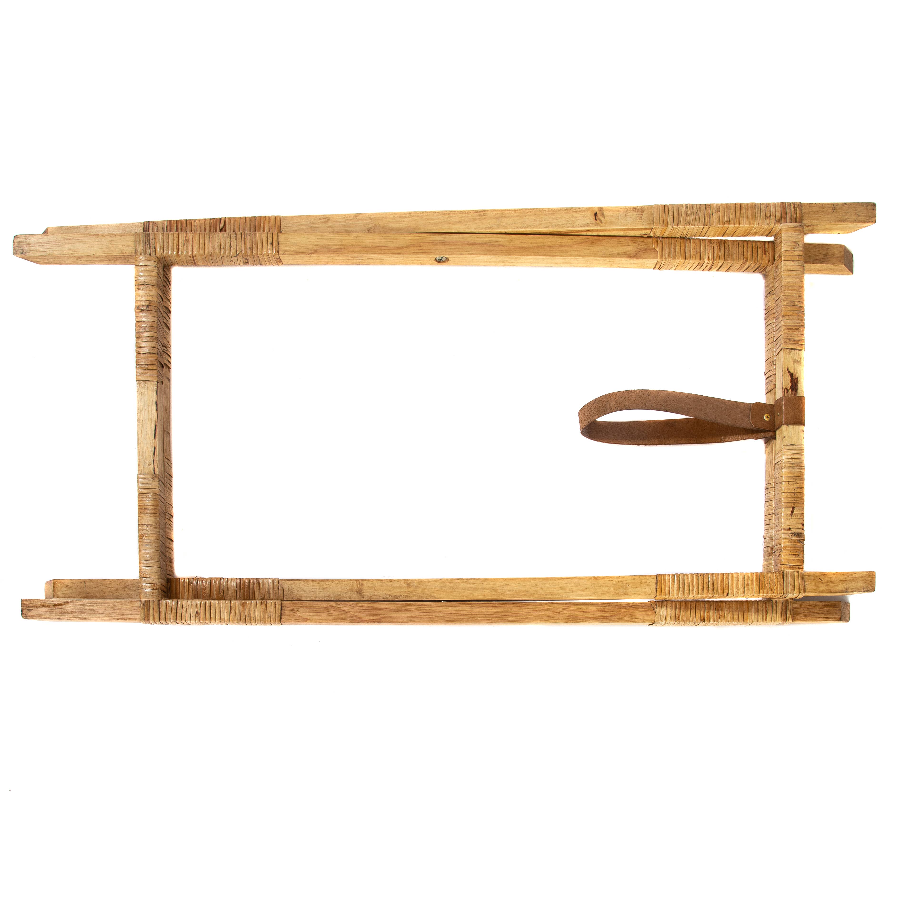 Artifacts Trading Company - Wholesale Serving Tray - Rattan Butler Tray Table – Folding Serving Table1