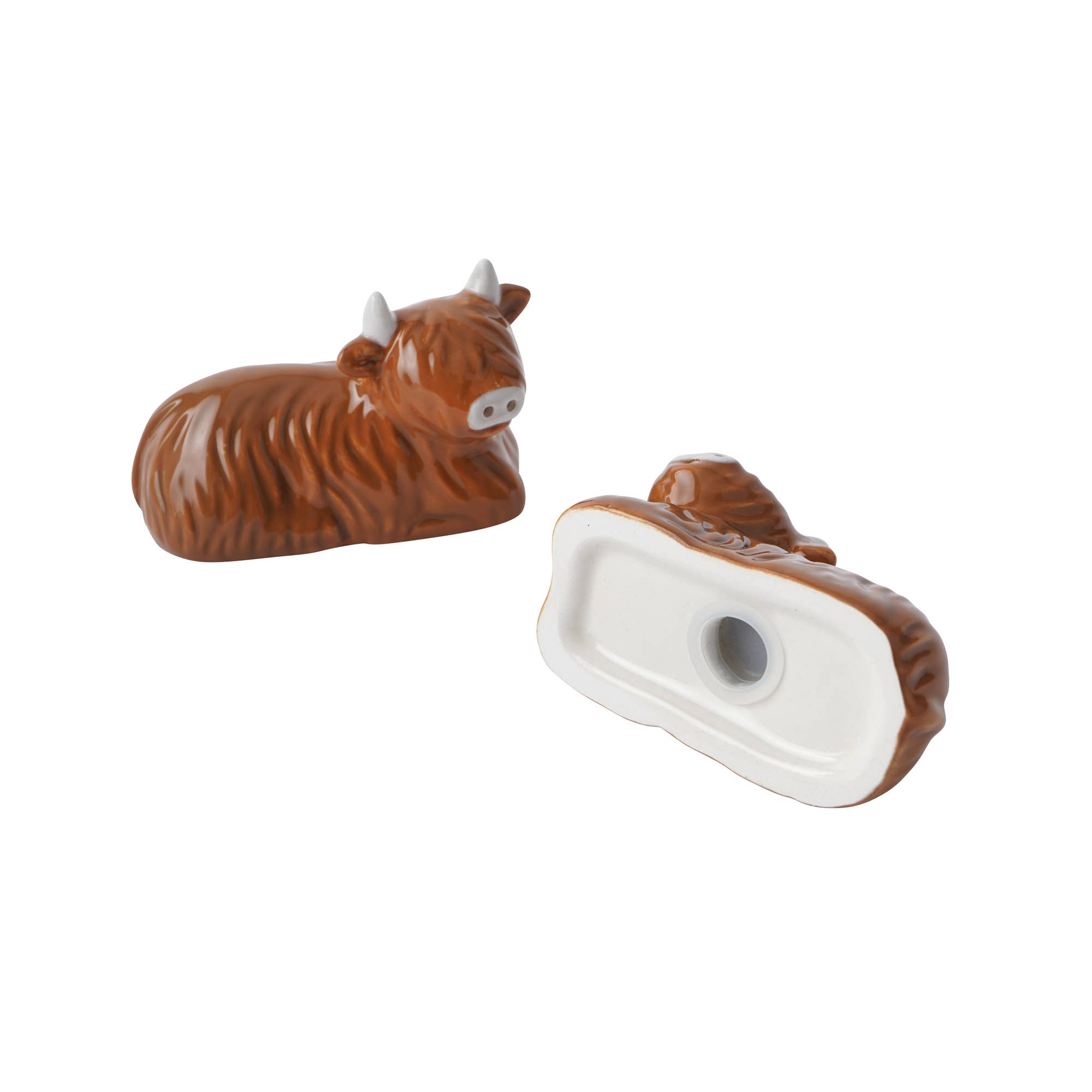 CGB Giftware - Wholesale Salt & Pepper Shaker Set - Bramble Farm Highland Cow Salt & Pepper Shakers In Gift Box2
