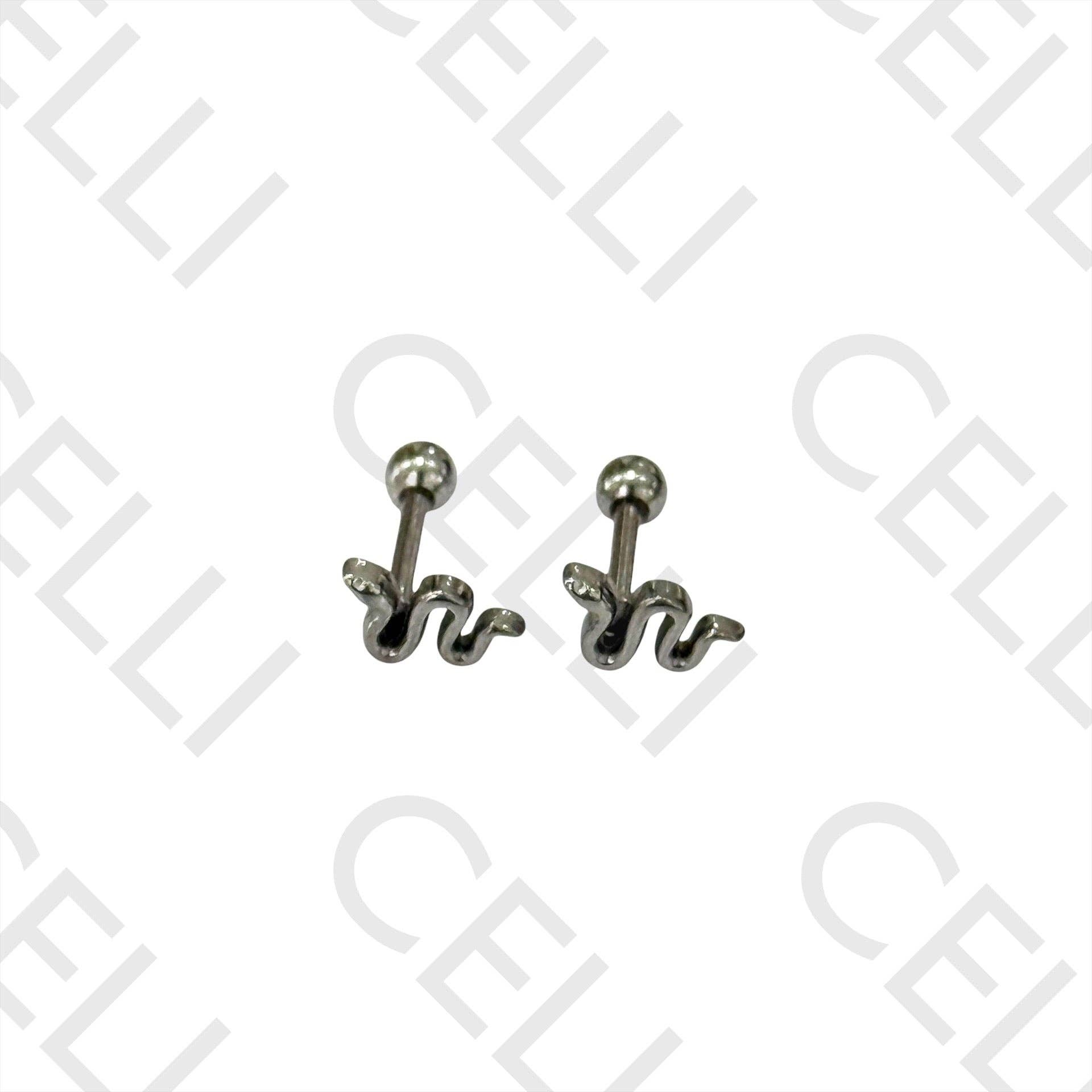 Celli Biju - Wholesale Single Earring - Steel Piercing - snake0