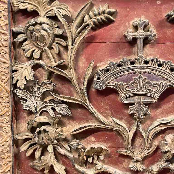 Vintage vietnamesisches Basrelief-Christentum-Tableau für den Großhandel von The Niger Bend