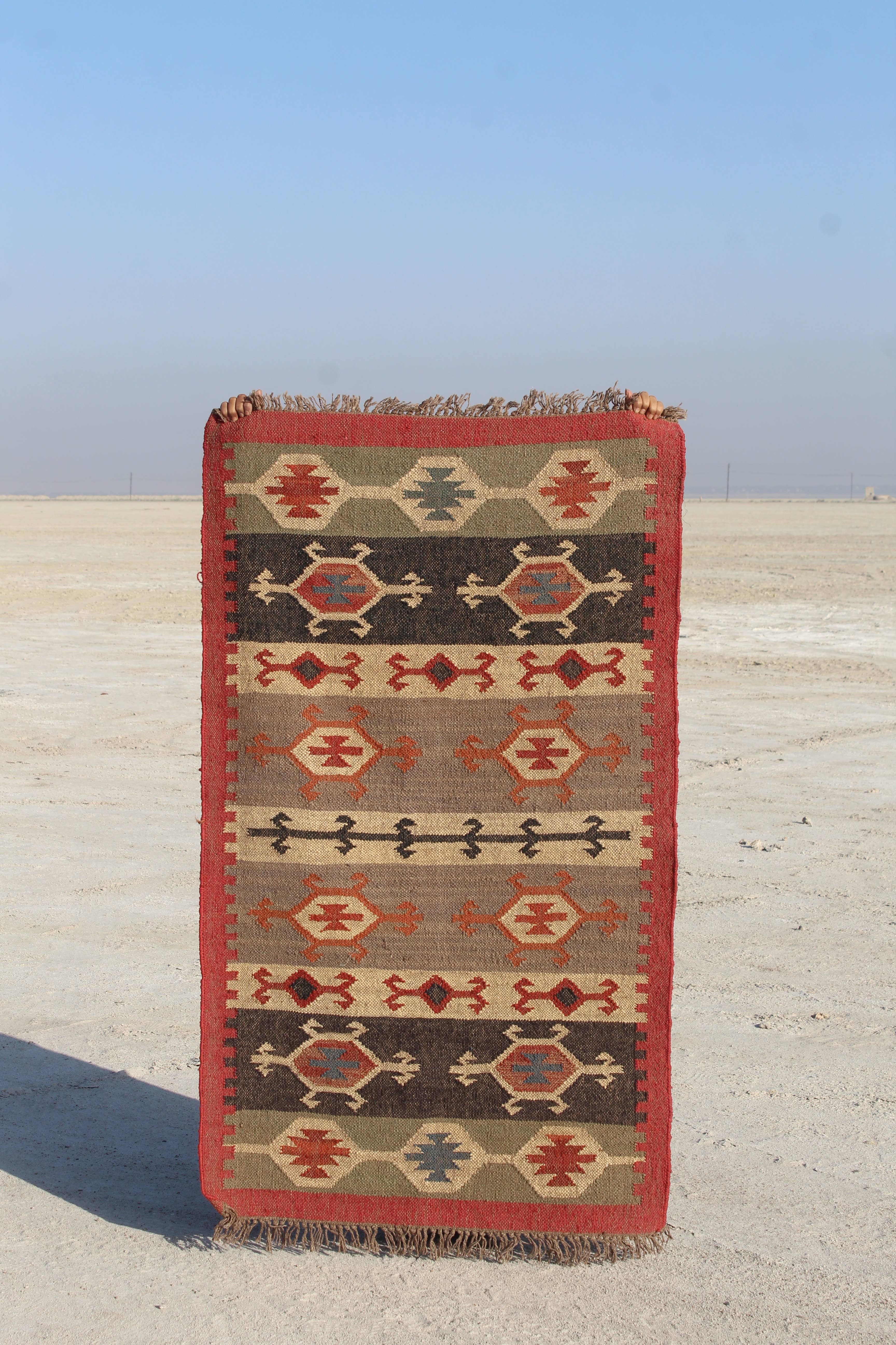 Rugs Boutique – wholesale Area rug – 3 x 5 Ft. - Handmade Jute-Wool Kilim Rug — Khidki3