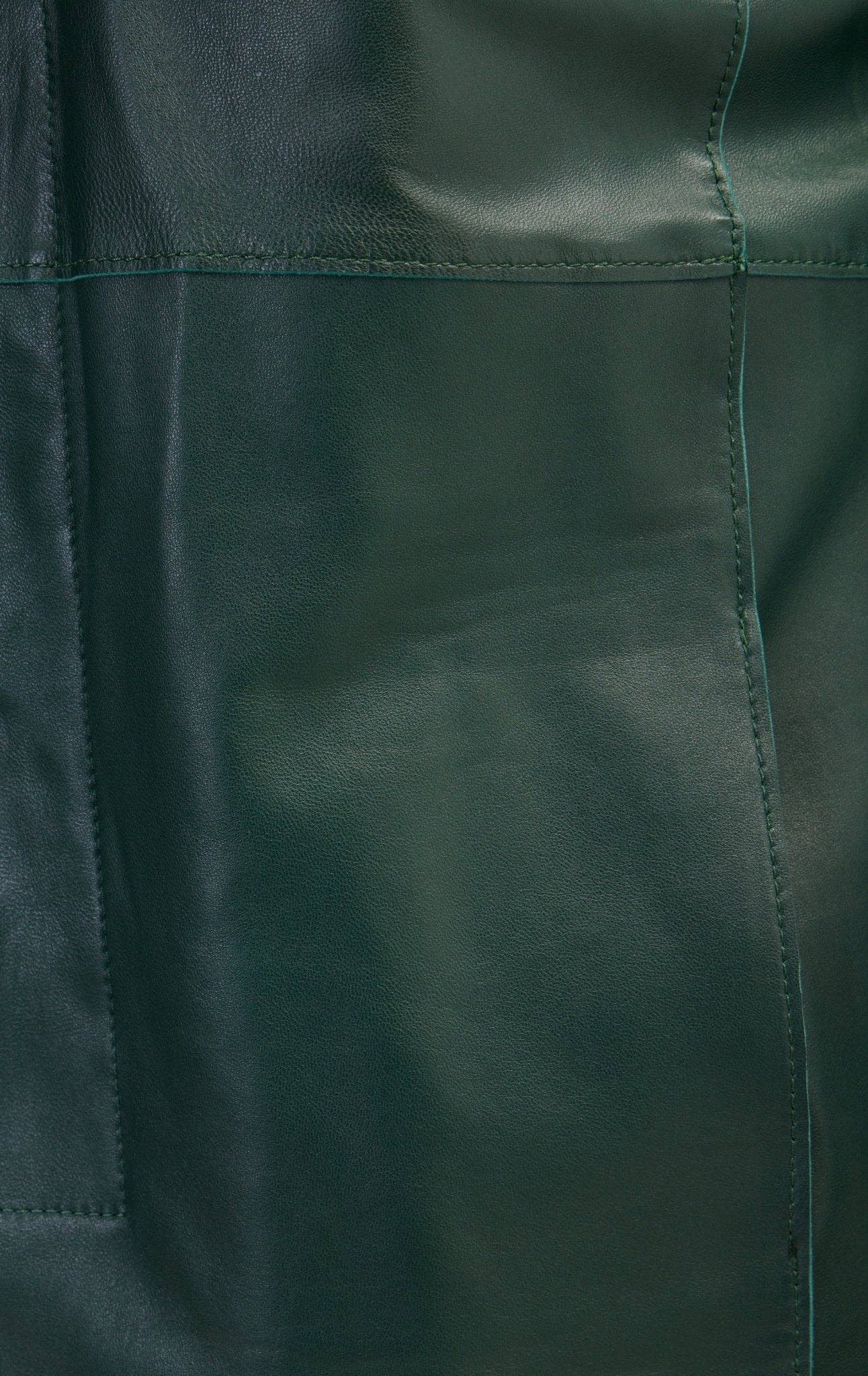 Men's Genuine Leather Rebel Jacket - Green Black for wholesale on Faire1