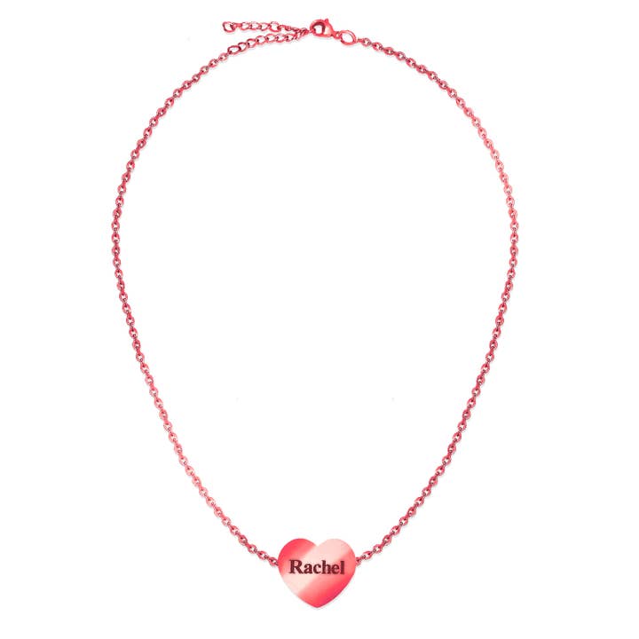 TheHonestJeweler - Wholesale Pendant/Charm Necklace - Adjustable Heart Pendant Engravable Necklace