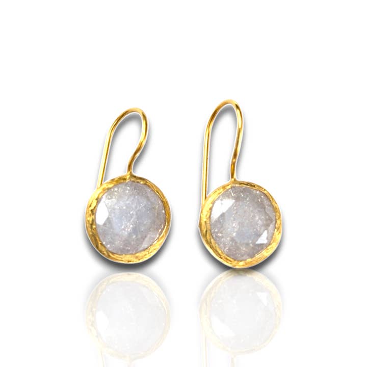Round Clear CZ Drop Earrings for wholesale by ZEYZEY