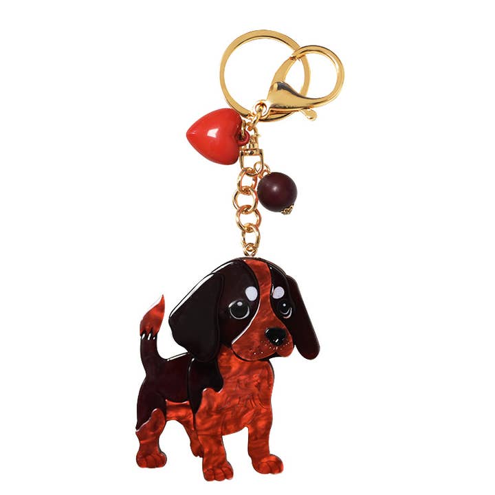 AMORINO SRL - Wholesale Keychain - Women's - RESIN KEYCHAIN WITH DOG - FT2476B7563