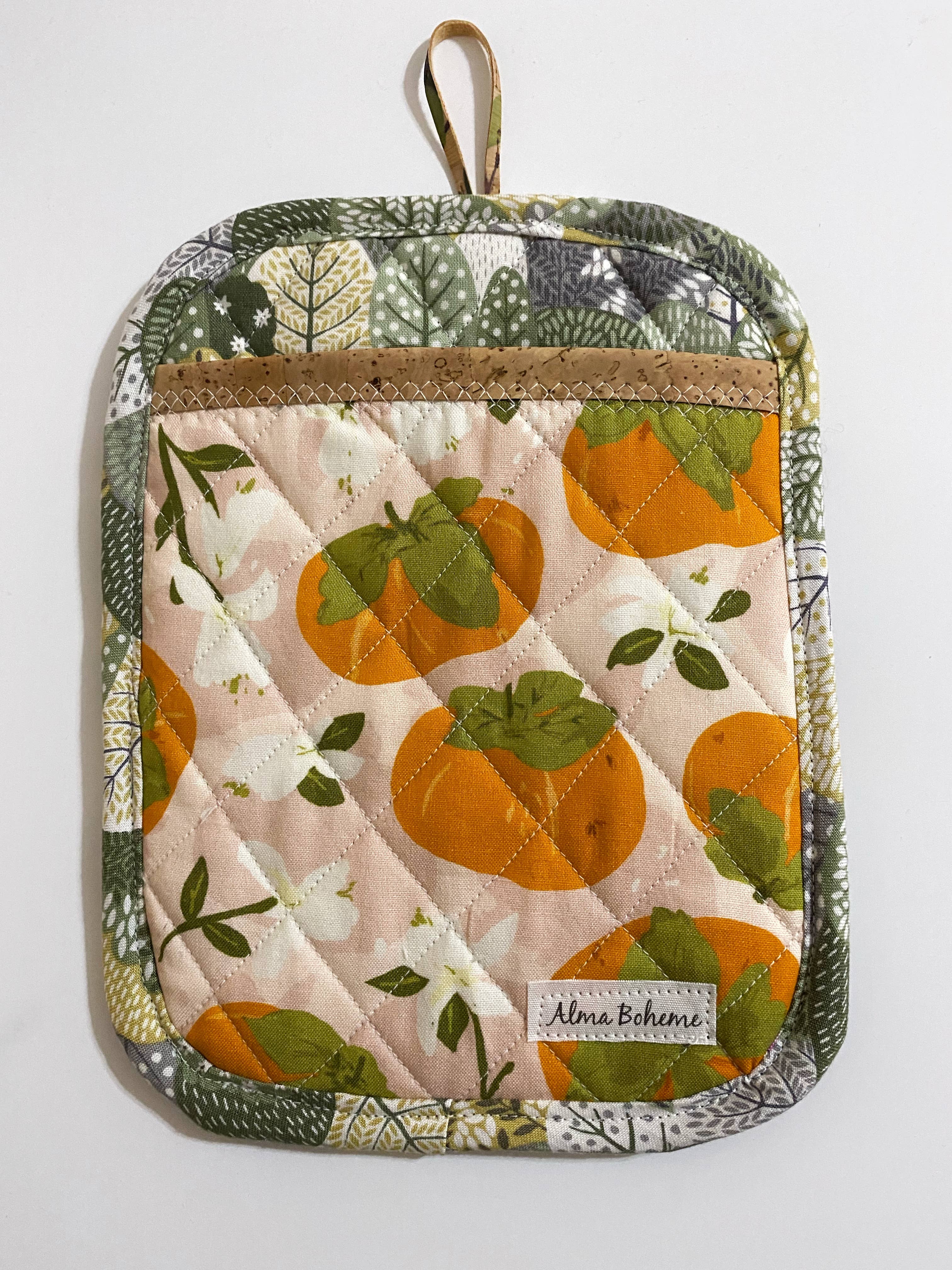 Alma Boheme Handmade - Wholesale Ovenwant/pothouder - Duurzame pannenlap van kurk en katoen met zakje12