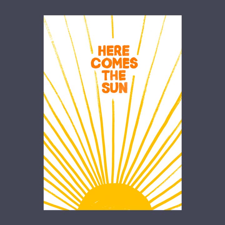 House Of Payne - Venta al por mayor Ilustración - Lámina mural con estampado musical en negrita Here Comes the Sun 2