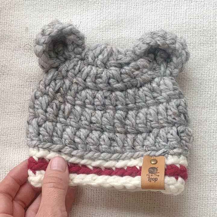 Beanie Beanie Inspirado en Roots. Sock Monkey. Gorro para bebé. Sombrero de oso. para venta al por mayor de I’m in the Loop