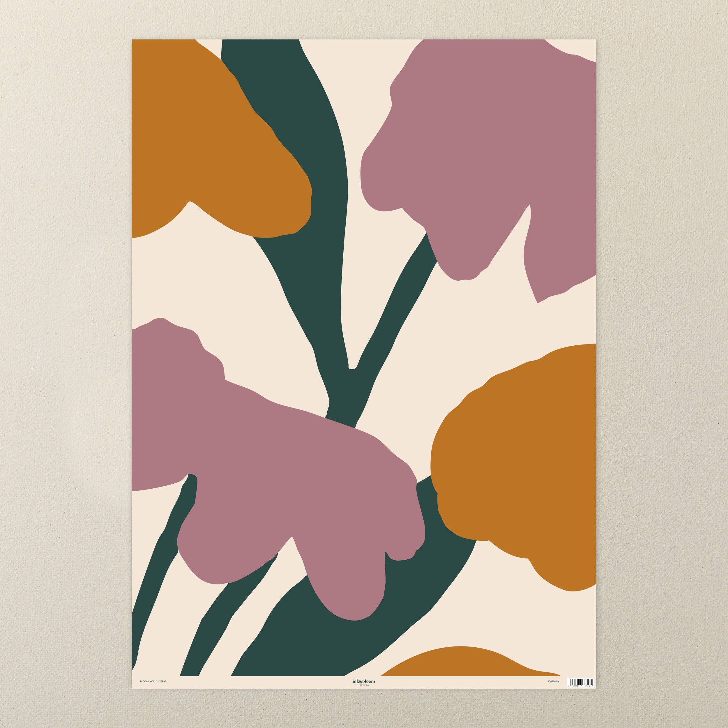 Ink & Bloom – wholesale Flat wrap – Floral Bloom Vol.01 Single Sided Wrap1