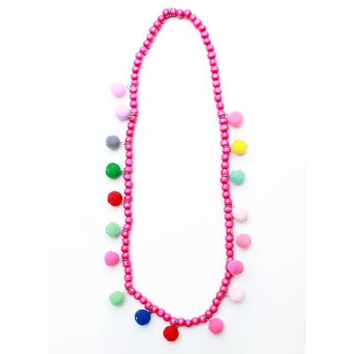 Sparkle Sisters by Couture Clips - Wholesale Kids Necklace - Kids - Wooden Pom Necklace