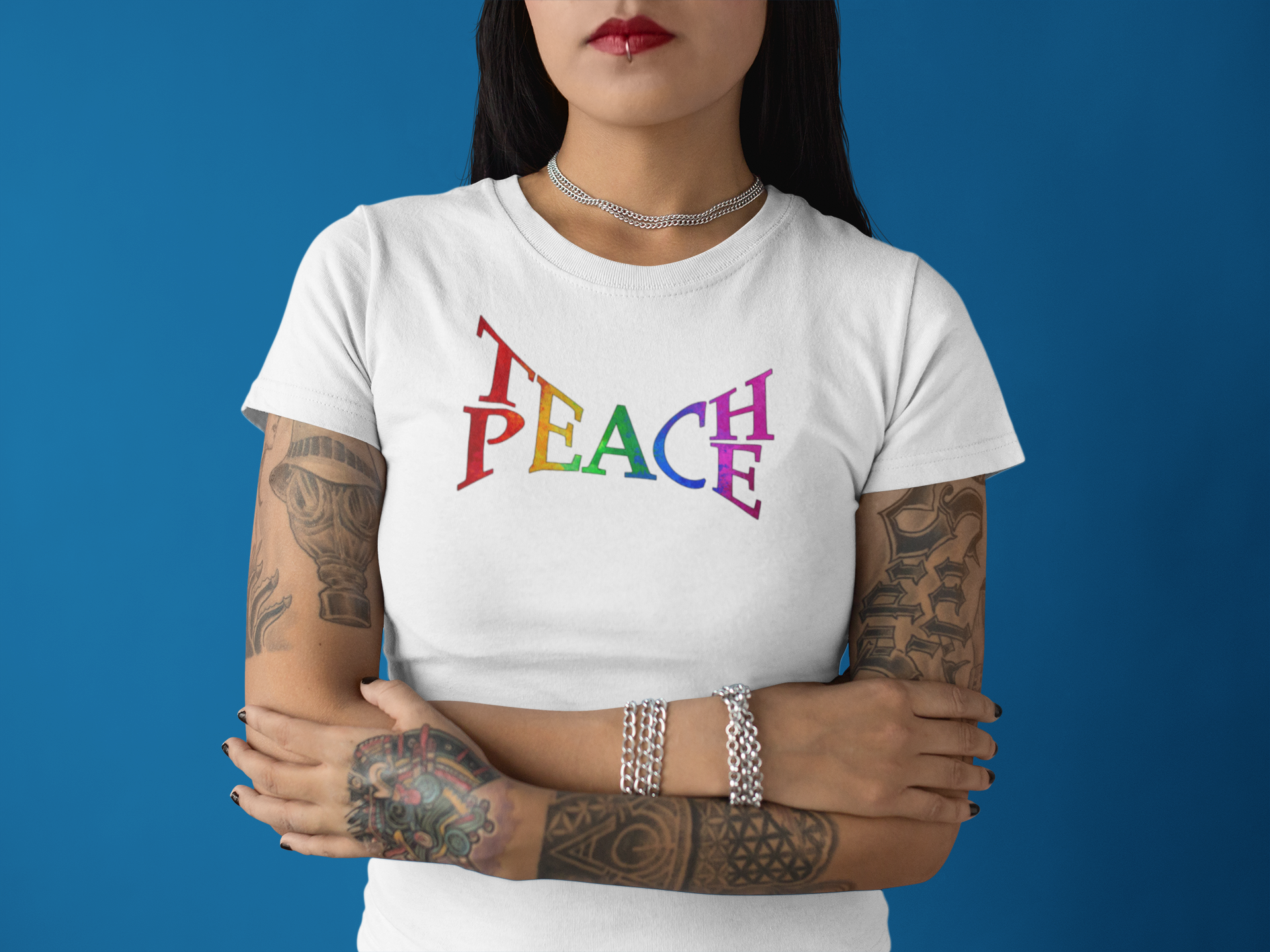 Pride Majic - Wholesale Screen Printed T-Shirt - Men's - Teach Peace, Rainbow, Pride T-Shirt, Civil Rights, LGBTQ4