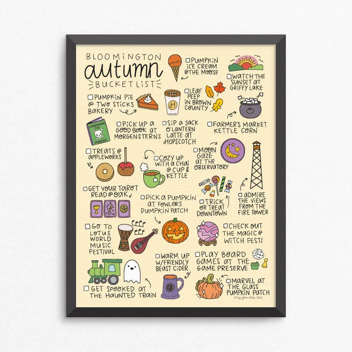 By Jean Elise - Wholesale Gallery Wall Set - 4 Seasons Bloomington Bucket List Print Set2