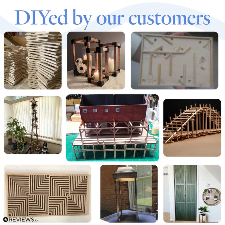 Woodpeckers Crafts - Wholesale DIY Craft Kit - Square Wooden Dowels7