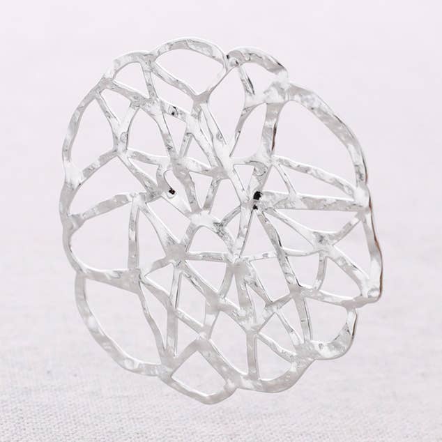 Steel Pressure Earrings Filigree Medal for wholesale by Sonata