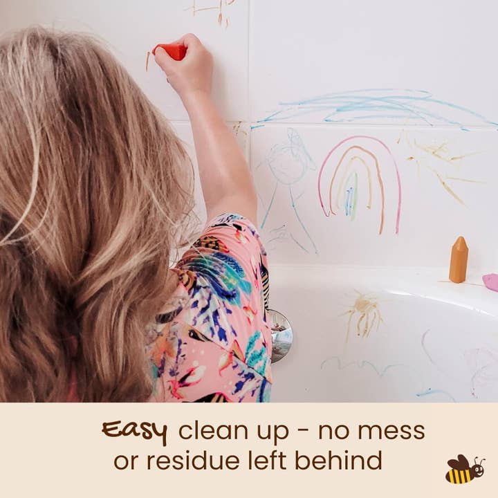 Honeysticks - Wholesale Bath Toy - Baby - Honeysticks Triangle Bath Crayons Non Toxic (10 Pk) for Kids6