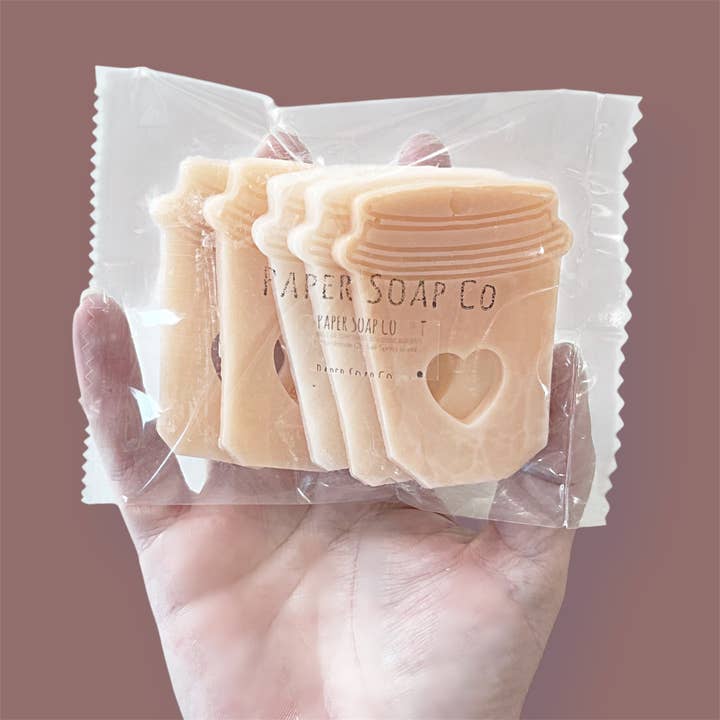 Paper Soap Co - Wholesale Bar Soap - Coffee - Mini Soap pack 4