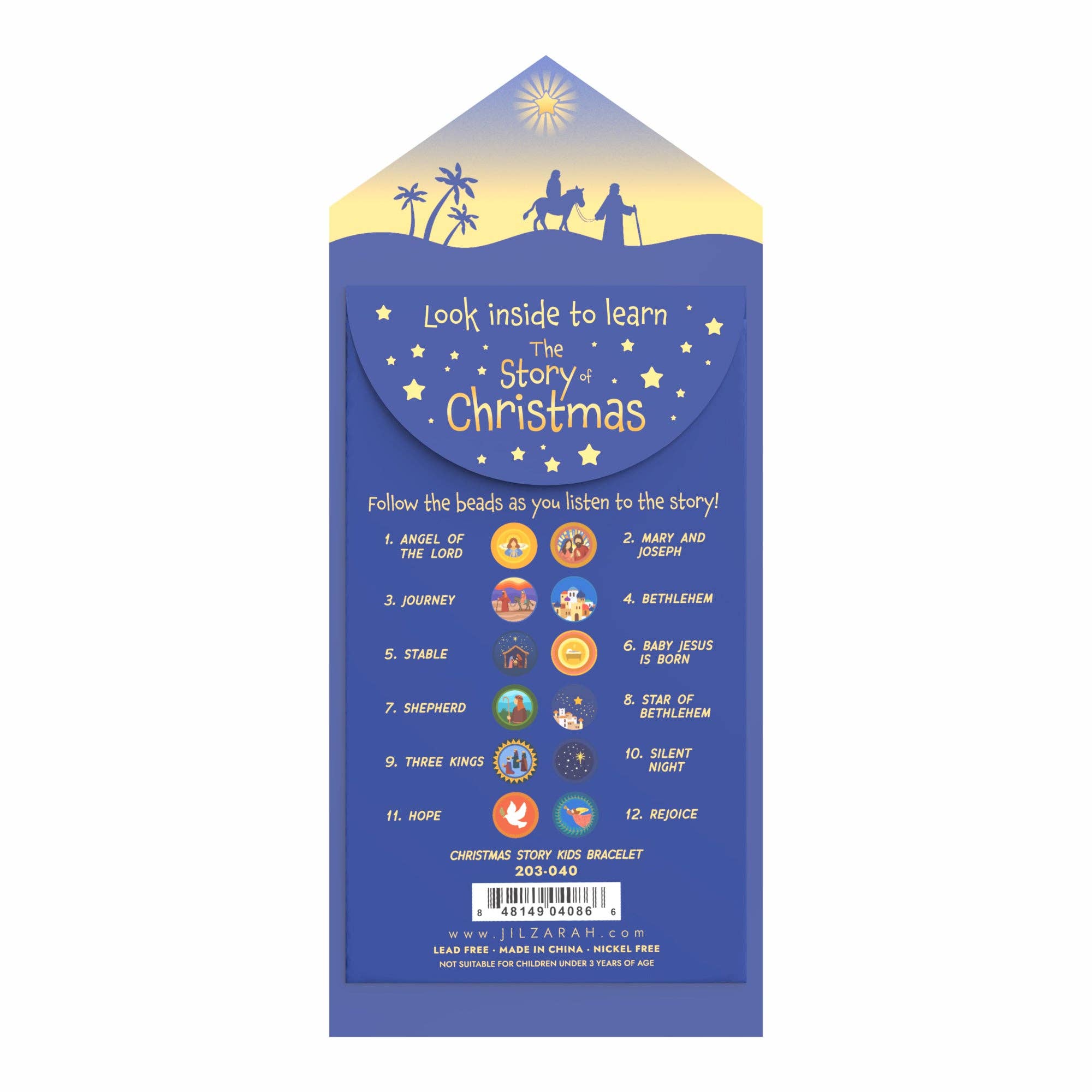 JILZARAH - Vendita all'ingrosso Bracciale con perline - Bambini - Bracciale per bambini Christmas Story1