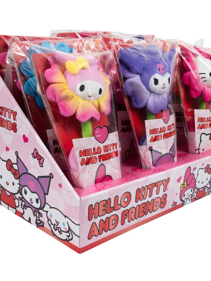 Hello Kitty & Friends 14" Plush Flower Assortment in Display for wholesale by License 2 Play Toys