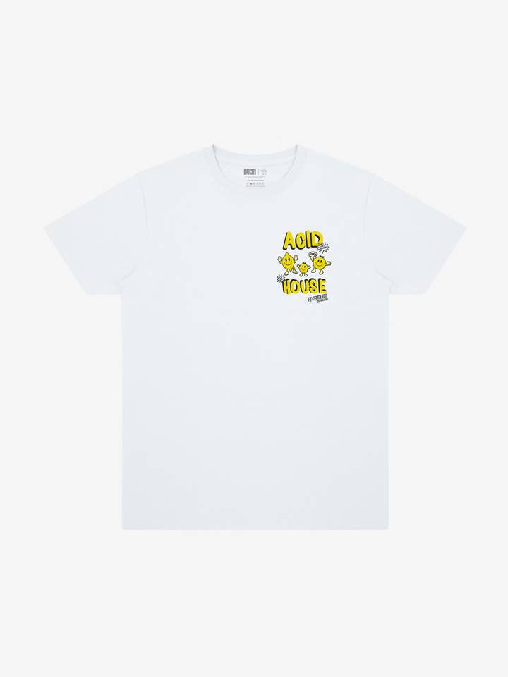 Acid House T-Shirt In White for wholesale by batch1