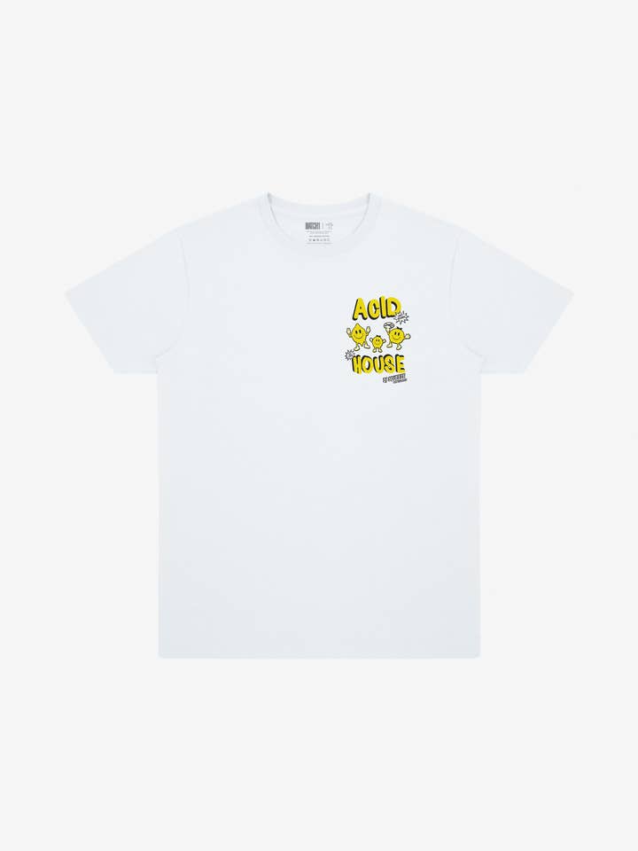 T-shirt Acid House en blanc pour la vente par batch1