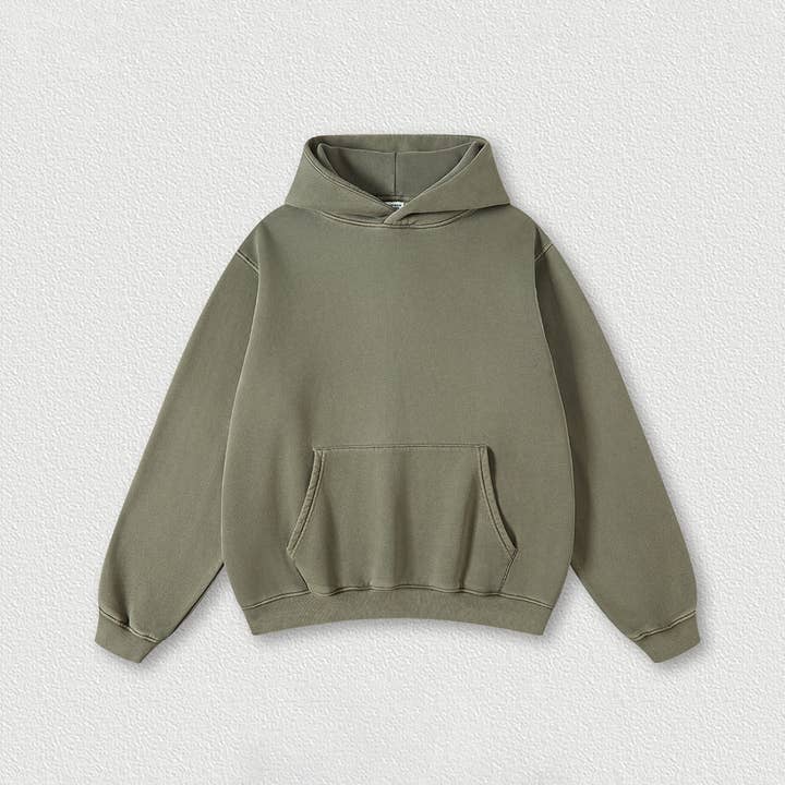 Sodalemon - Wholesale Hoodie - Women's - Heavyweight fleece hooded washed sweatshirt3