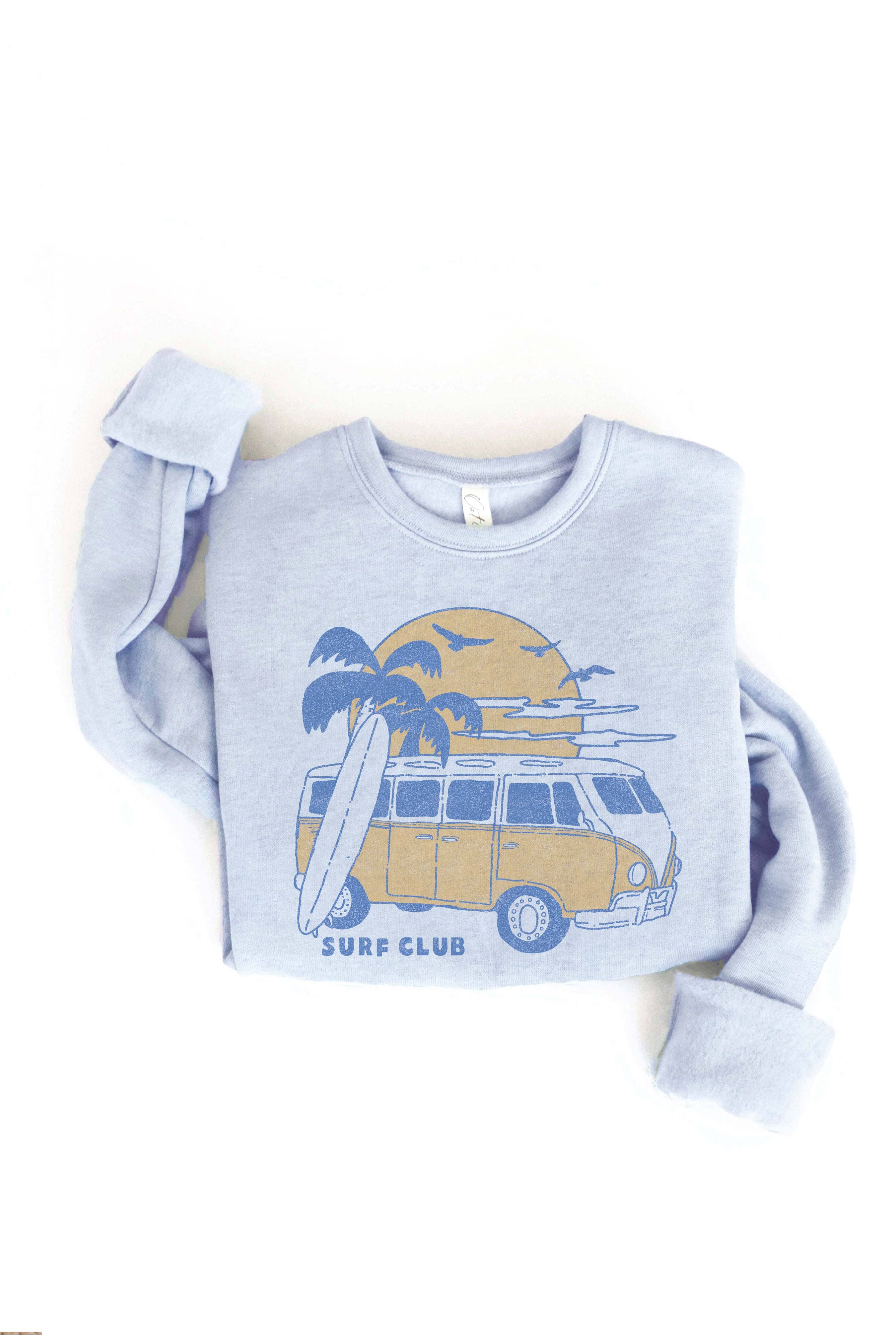 OAT COLLECTIVE - Wholesale Graphic Sweatshirt - Women's - SURF CLUB Graphic Sweatshirt1