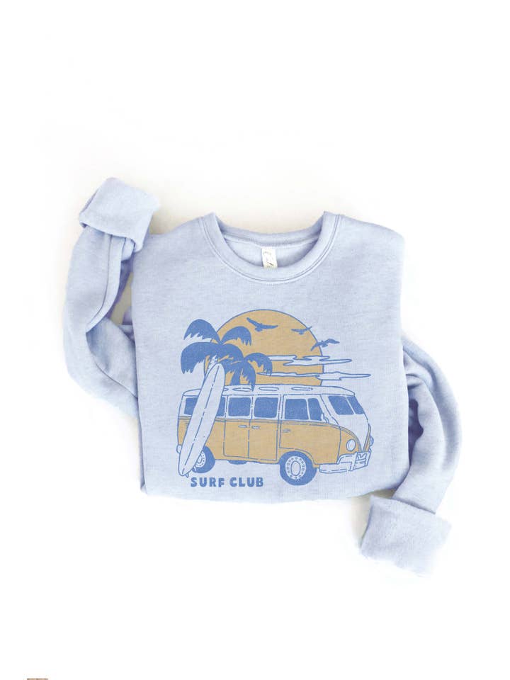 OAT COLLECTIVE - Wholesale Graphic Sweatshirt - Women's - SURF CLUB Graphic Sweatshirt1