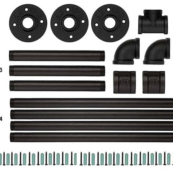 SERENITA - Wholesale Coat Rack - Industrial Pipe Clothing Rack Hanging Rod Wall Mounted 74.5"