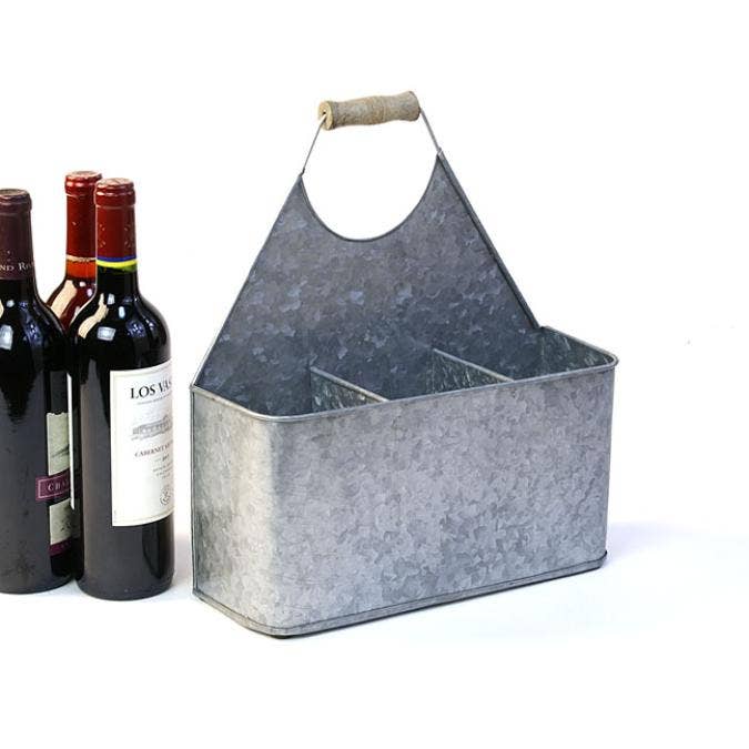 Three section Tin Caddy  for wholesale by Buhi Imports