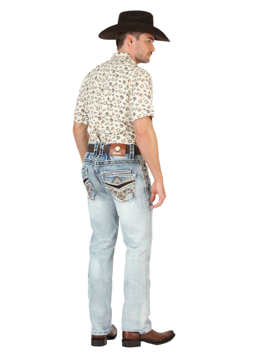 El General Western Wear - Vendita all'ingrosso Jeans - Uomo - Pantaloni Uomo Centenario in denim premium con taglio boot - Blu medio 455331