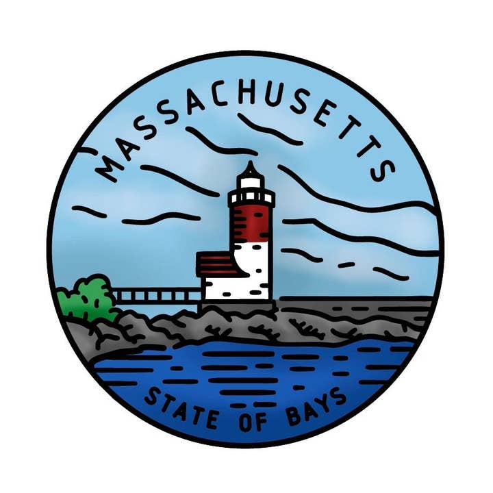 50 Stati Cerchi - Set di Timbri Fotopolimerici 2x2 - Massachusetts per la vendita all'ingrosso da parte di Honey Bee Stamps