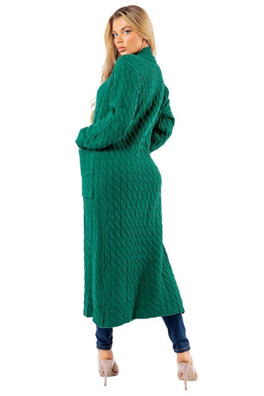 OLIVE WOMEN FASHION LONG MAXI SWEATER CARDIGAN for wholesale on Faire2