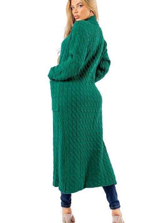 OLIVE WOMEN FASHION LONG MAXI SWEATER CARDIGAN for wholesale on Faire2