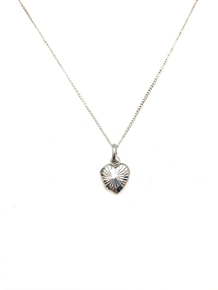Vintage Sterling Silver Heart Locket for wholesale by Stone Cooper