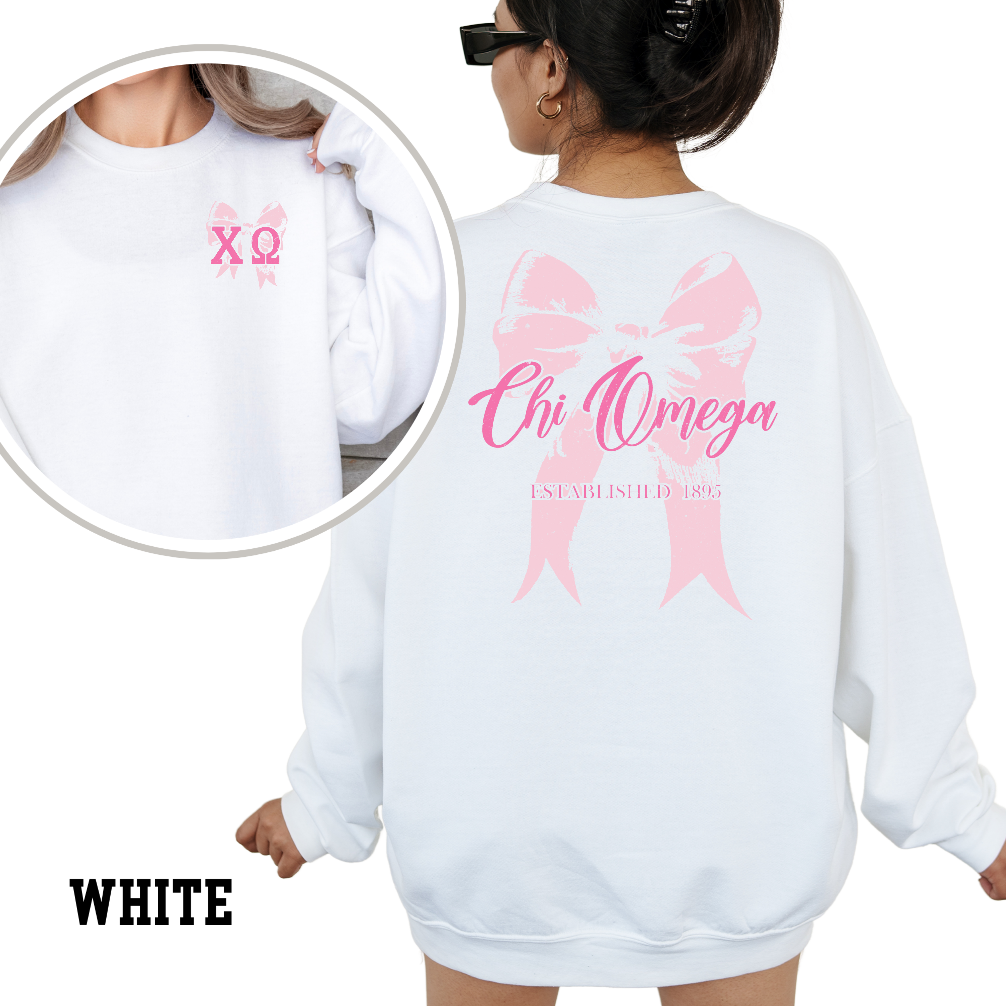 Kite and Crest - Wholesale Graphic Sweatshirt - Women's - Pink Ribbon Sorority Sweatshirt9