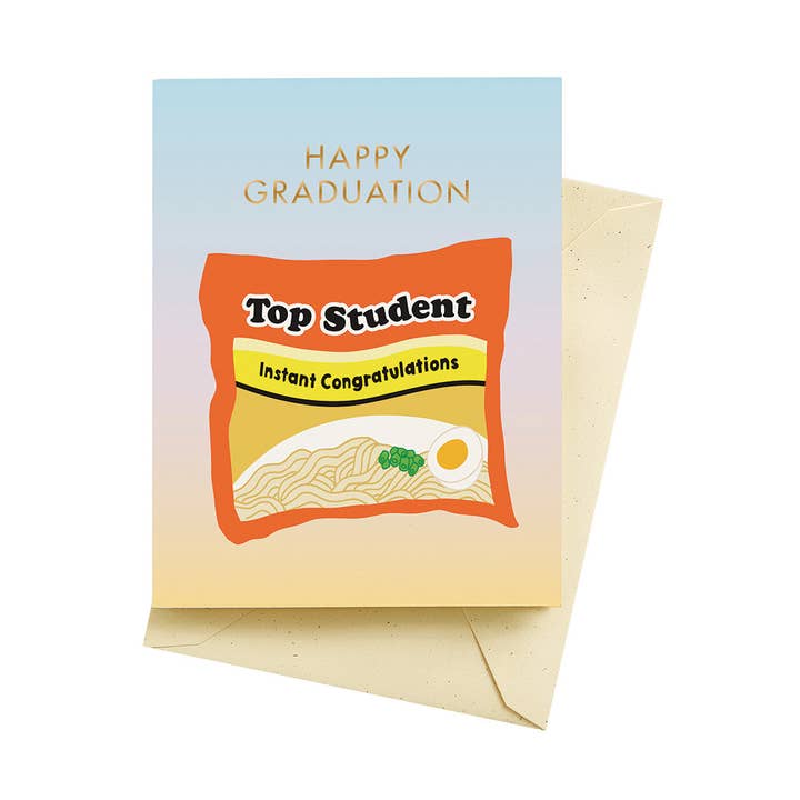 Ramen Graduation Cards for wholesale by Seltzer Goods